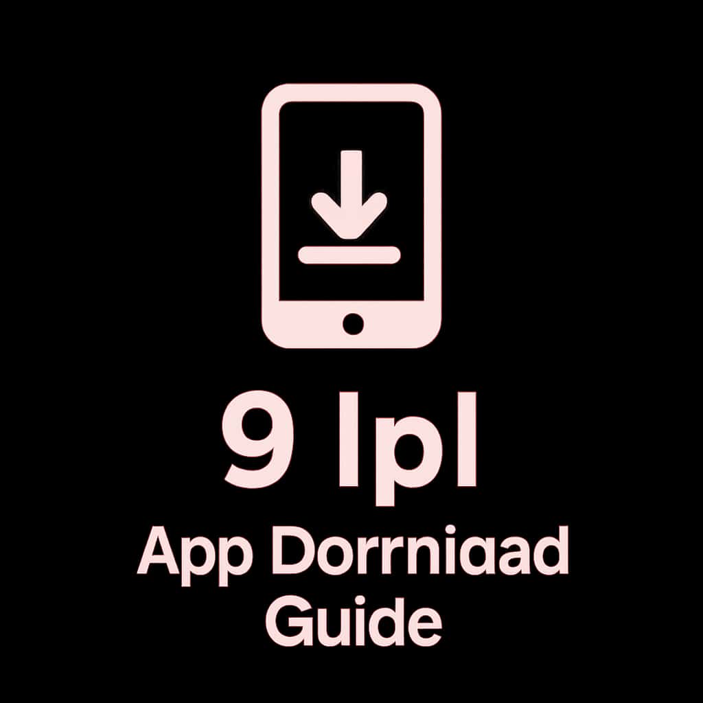 A simple badge design illustrating the 9 Ipl App Download Guide.