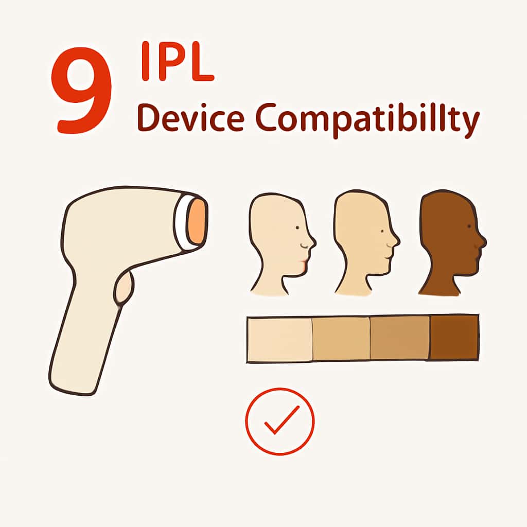 An educational diagram outlining the key aspects of 9 Ipl Device Compatibility.